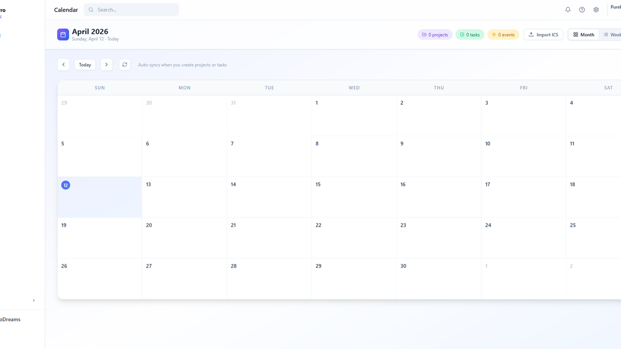ProjectProCal template preview