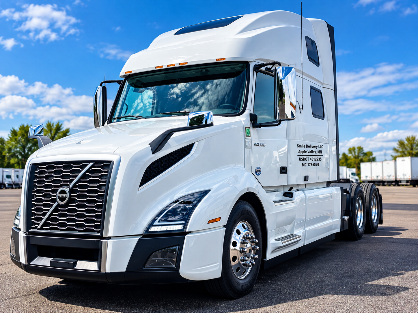 Smile Delivery LLC Volvo VNL 860 — our actual company truck