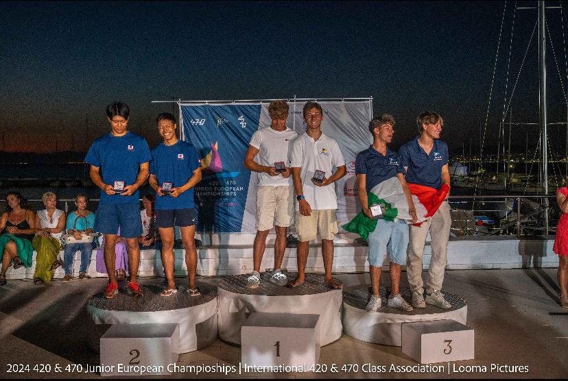 Podio dei 420 & 470 Junior European Championships 2024