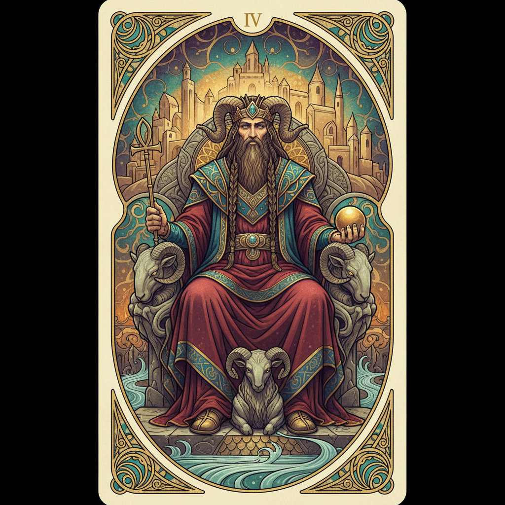 The Emperor, arcane majeur du Tarot de Marseille