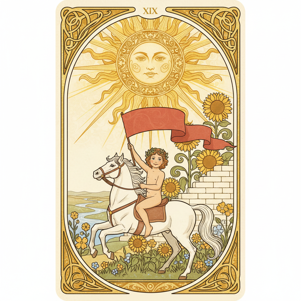 The Sun, arcane majeur du Tarot de Marseille