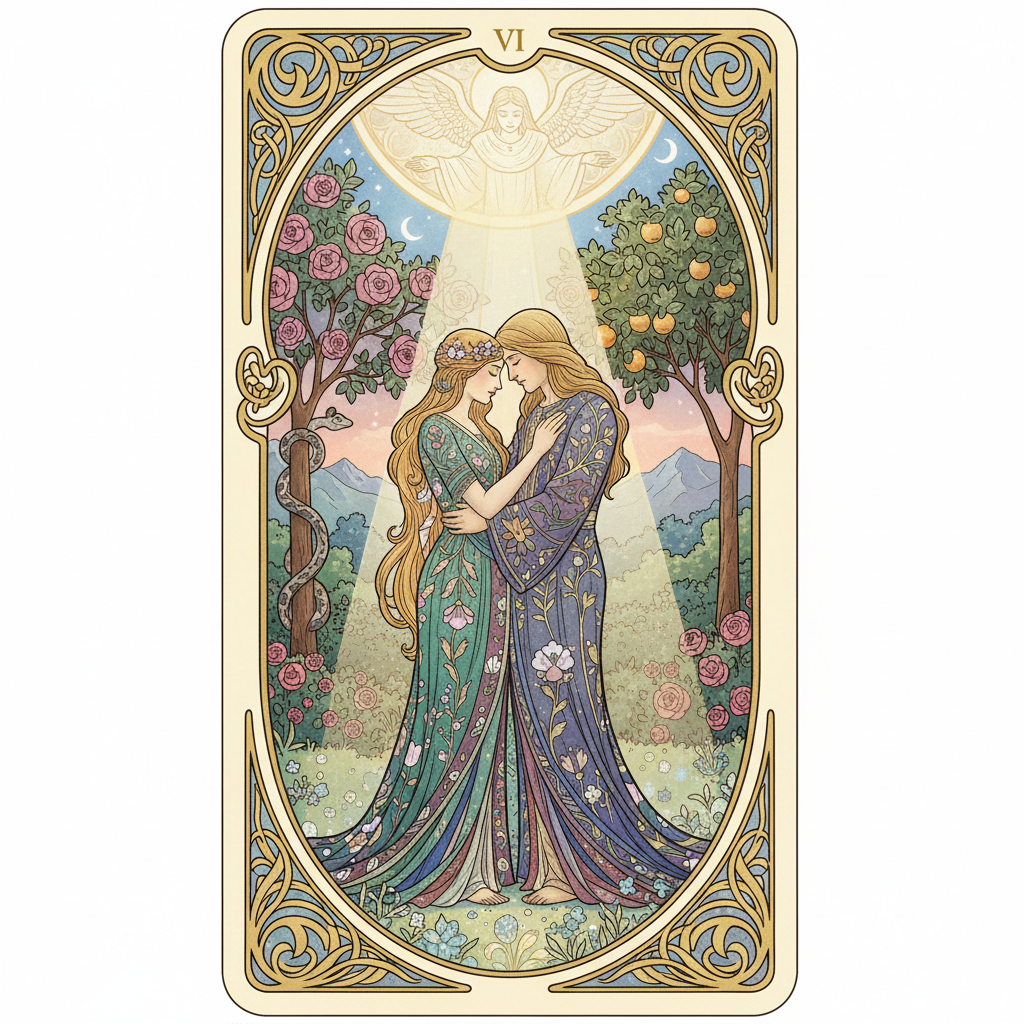 The Lovers, arcane majeur du Tarot de Marseille