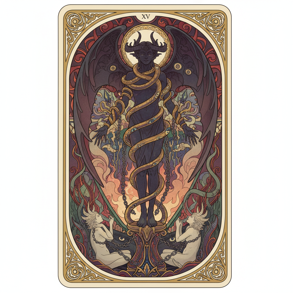 The Devil, arcane majeur du Tarot de Marseille