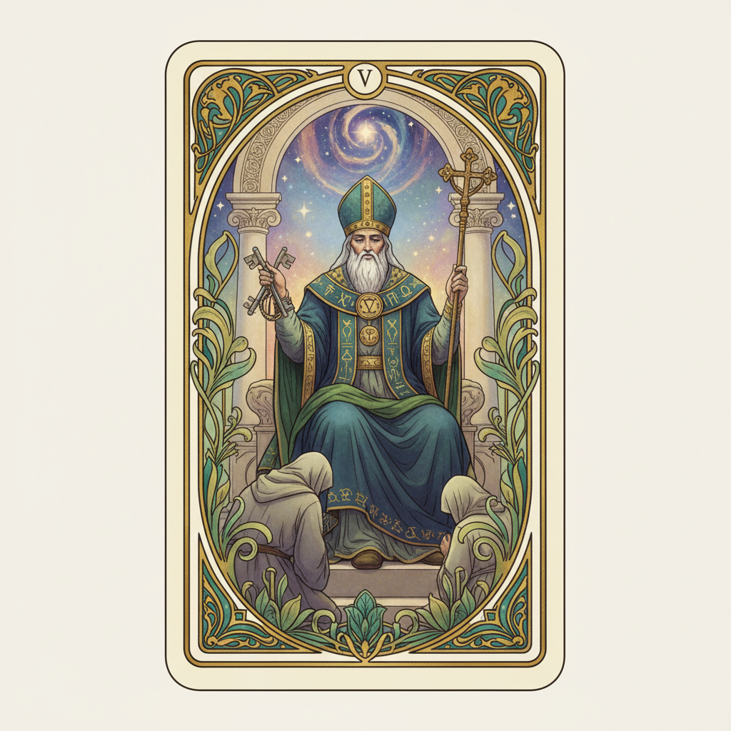 The Hierophant, arcane majeur du Tarot de Marseille