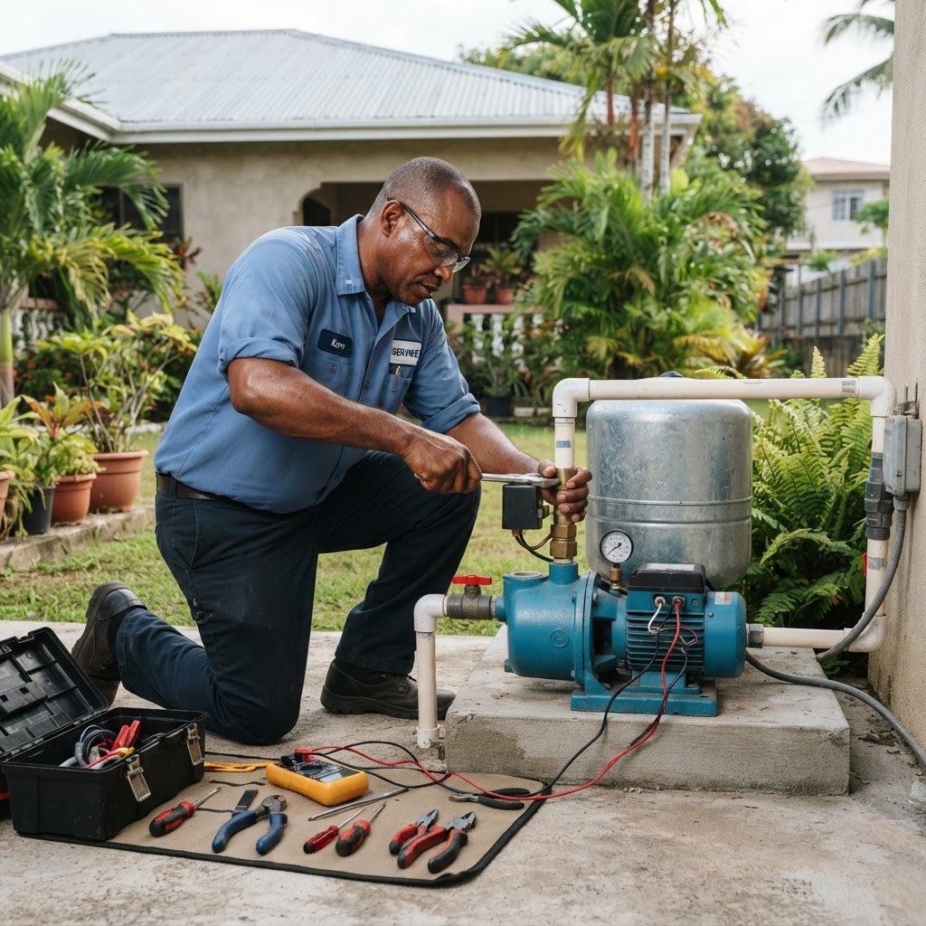 Professional repairing water pump repairs.