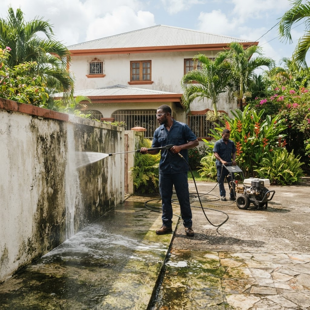 Professional cleaning mould and algae removal.