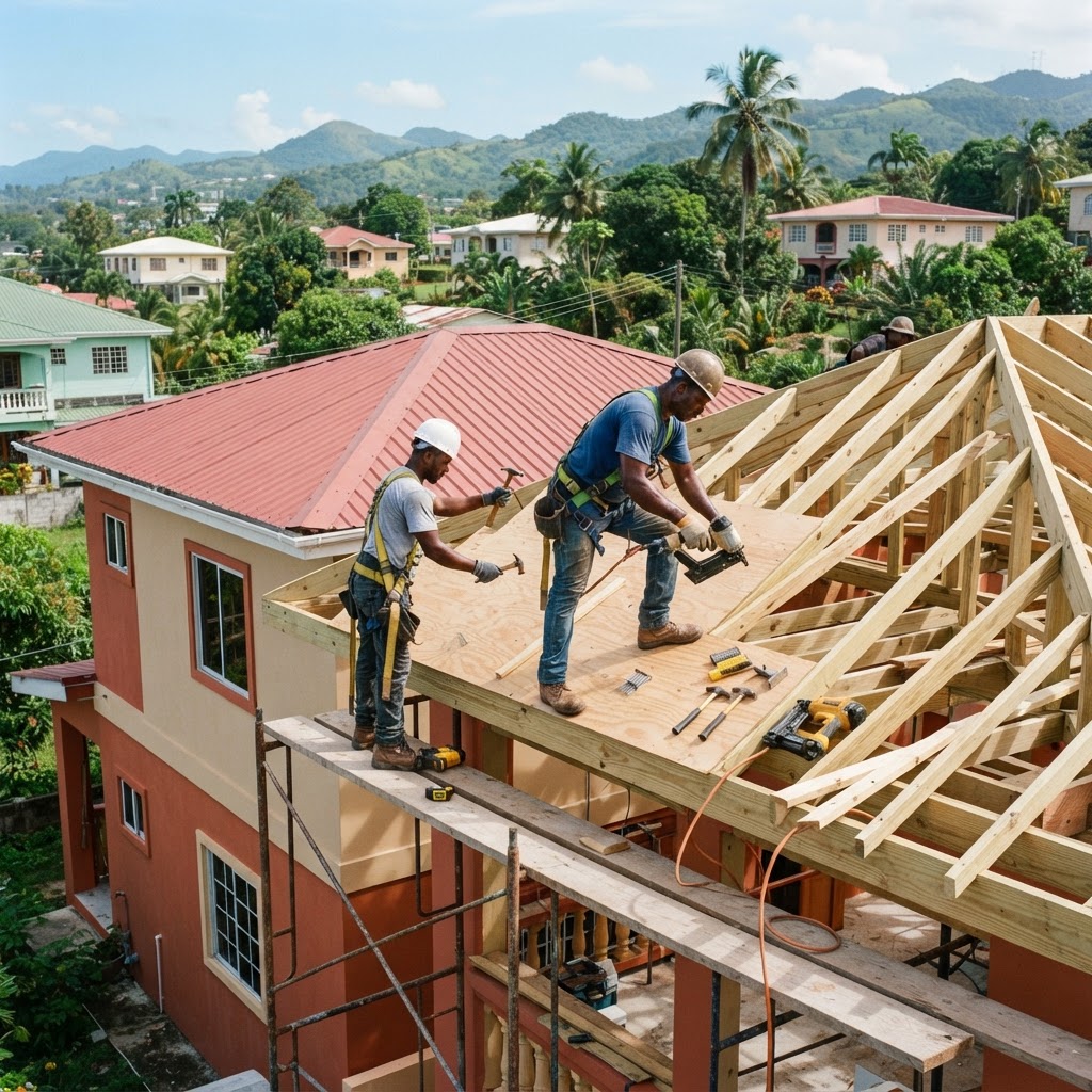 Professional installing roof extensions and additions.