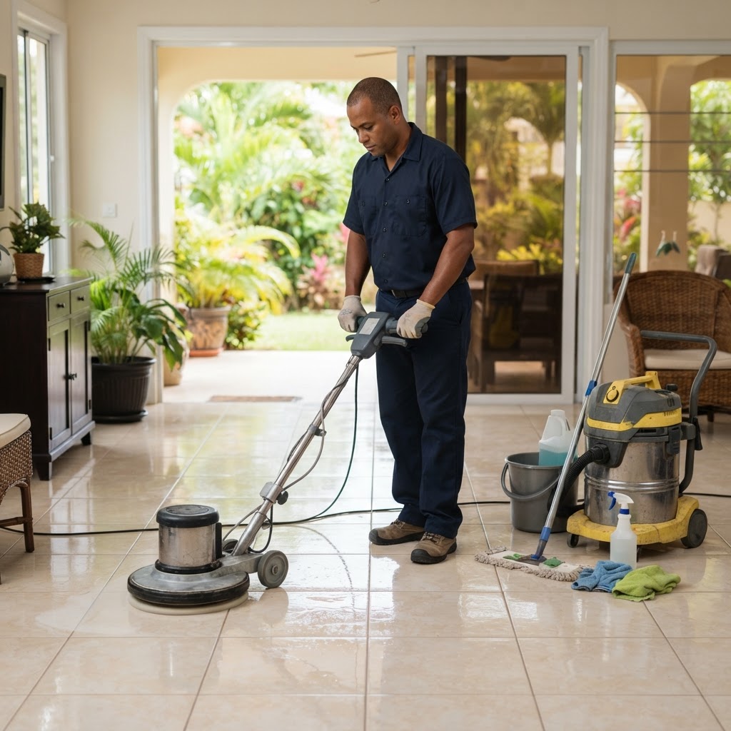 Professional servicing general floor maintenance.