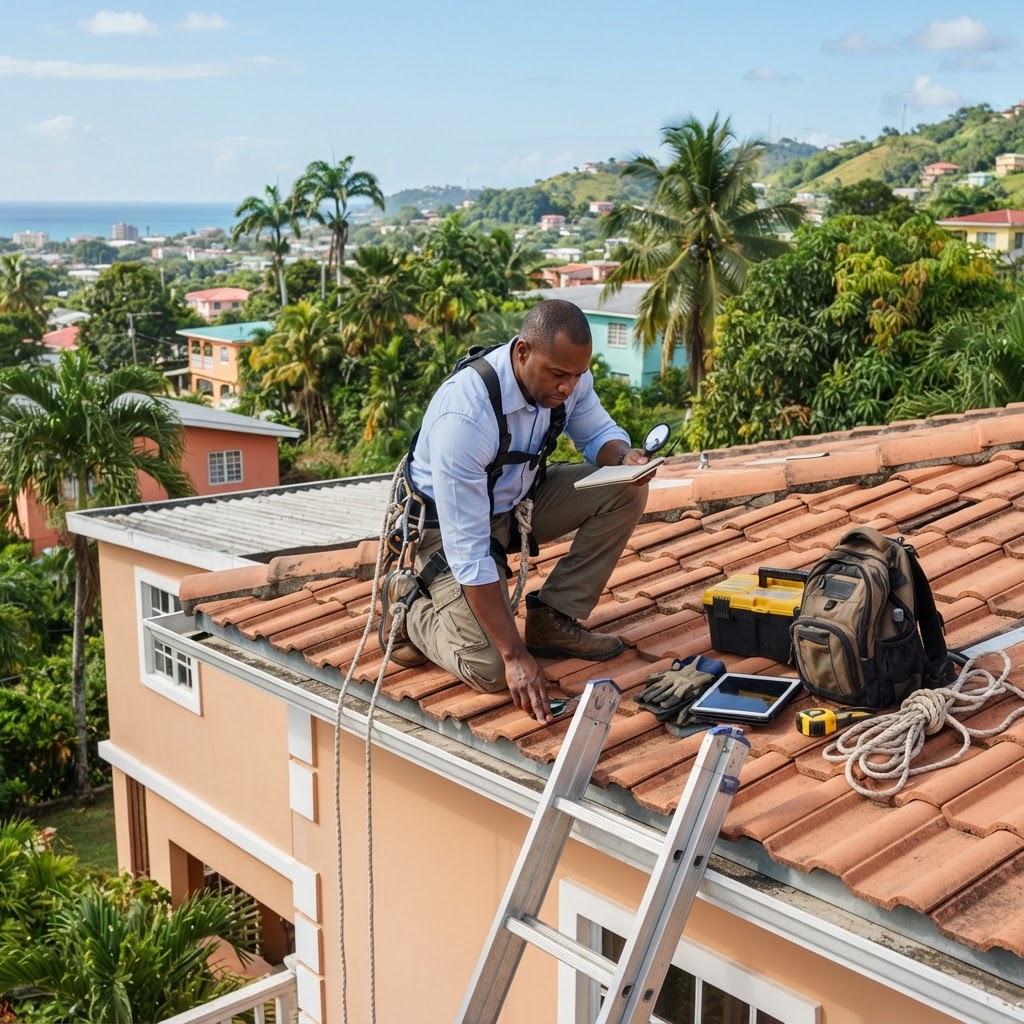 Professional servicing routine roof inspections.