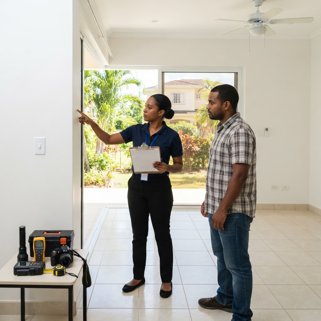 Professional servicing move-out property inspection.
