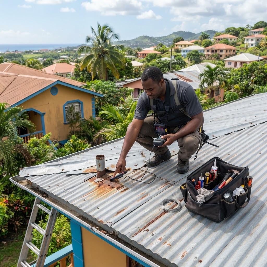Professional servicing roof leak investigations.