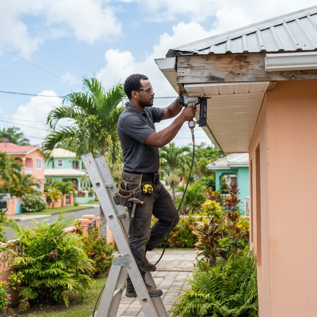 Professional repairing soffit repairs and replacement.