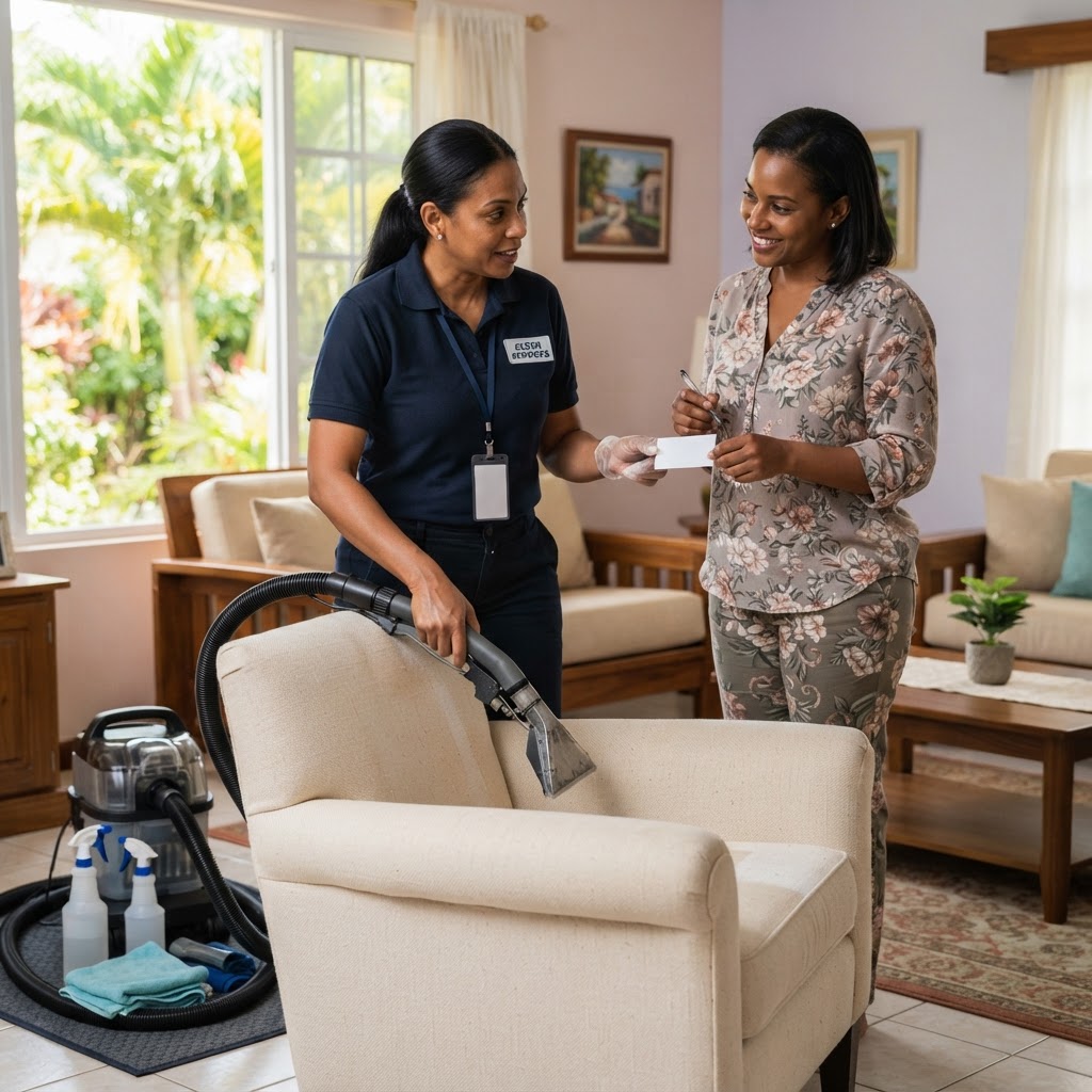 Professional cleaning upholstery cleaning referrals.