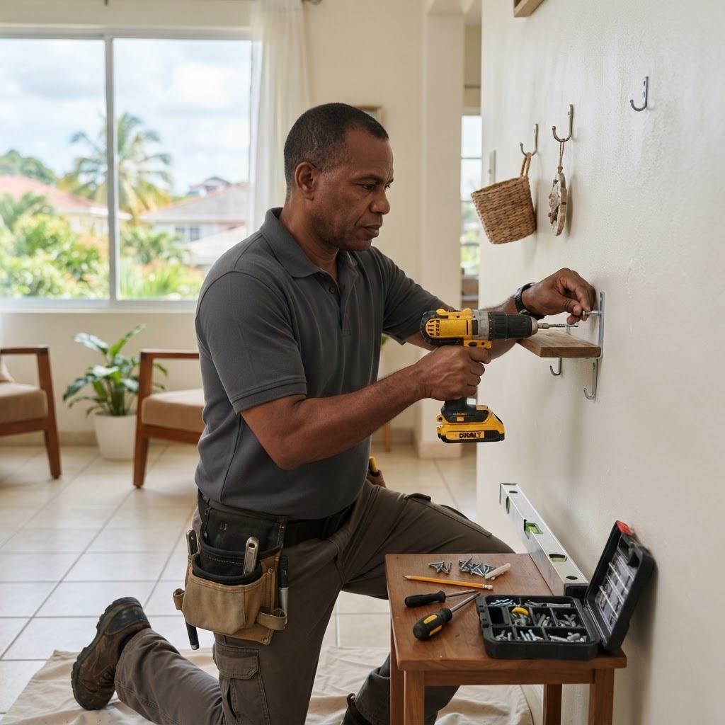Professional installing small household installations.