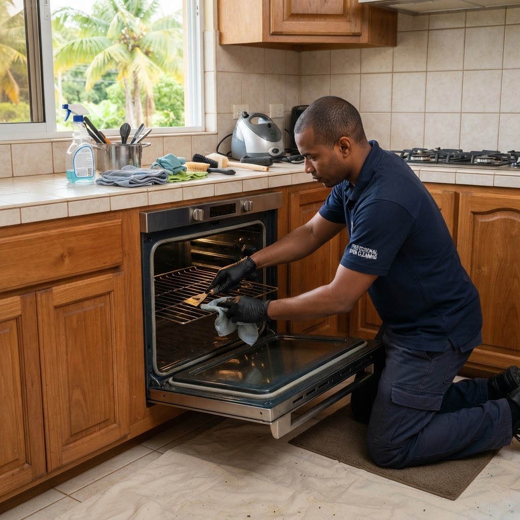 Professional cleaning oven cleaning.