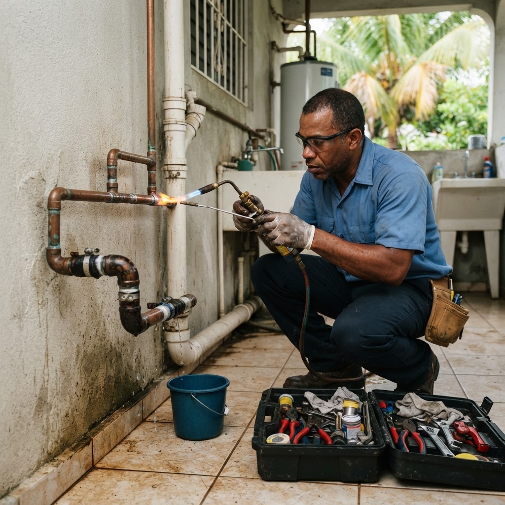 Professional repairing leaking pipe repairs.