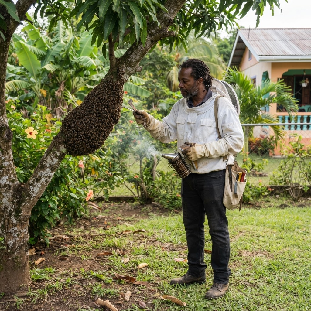 Professional servicing bee swarm assessment.