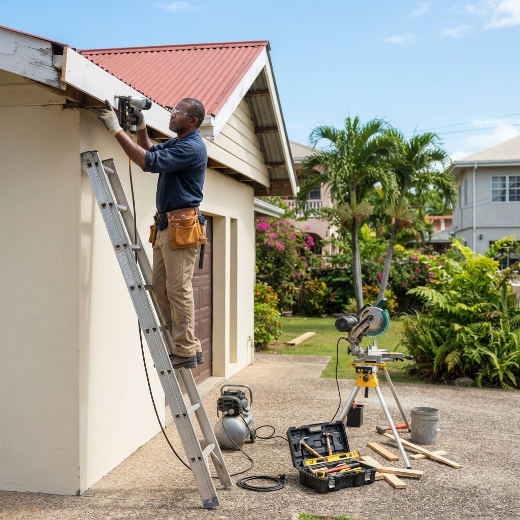 Professional repairing fascia repairs.