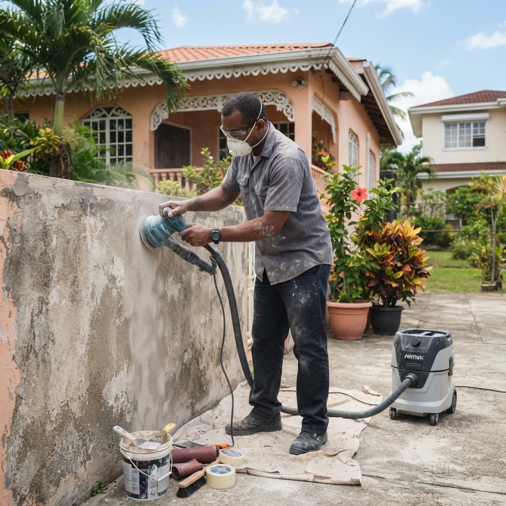 Professional servicing surface preparation.