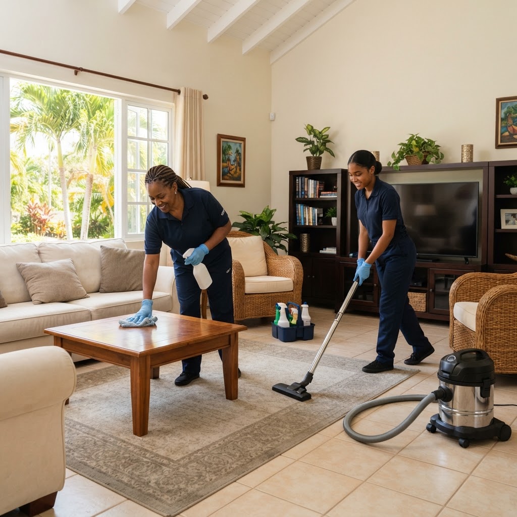 Professional cleaning living room cleaning.