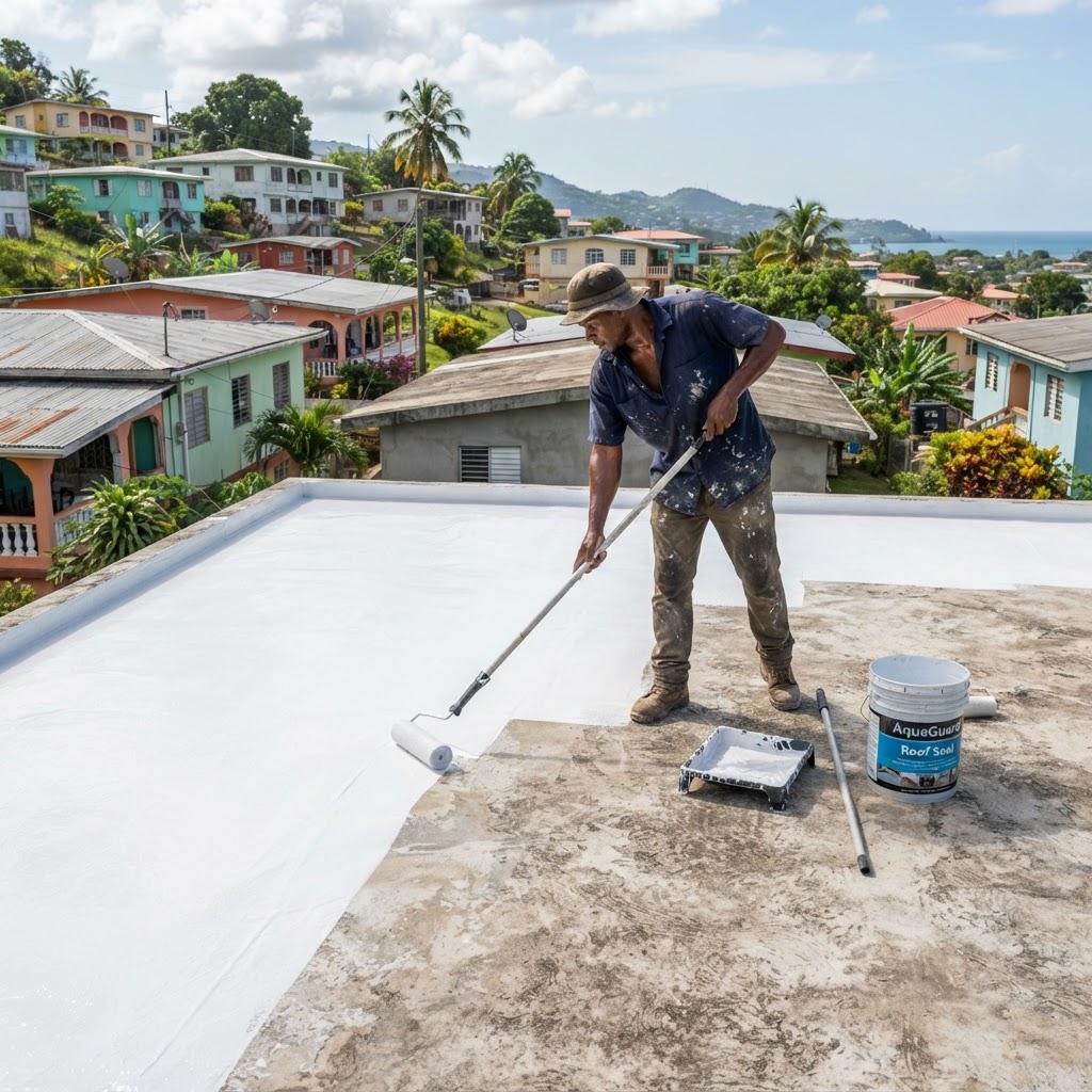 Professional roof sealant application service in Trinidad and Tobago