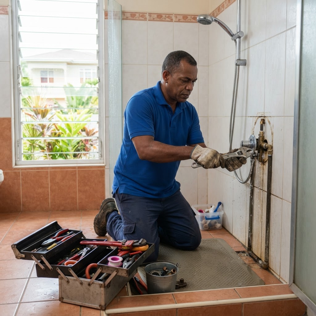 Professional repairing shower repairs.