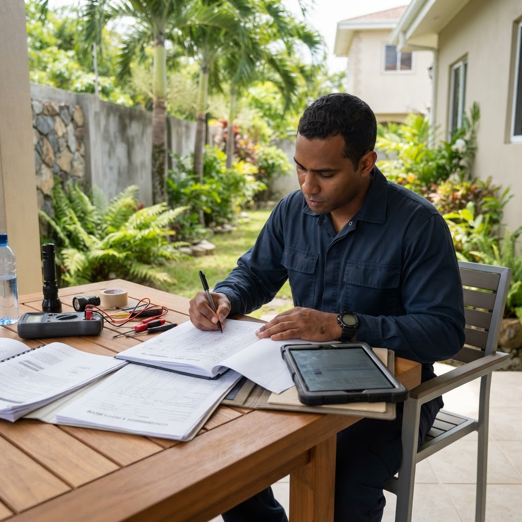 Professional servicing documentation and service reports.