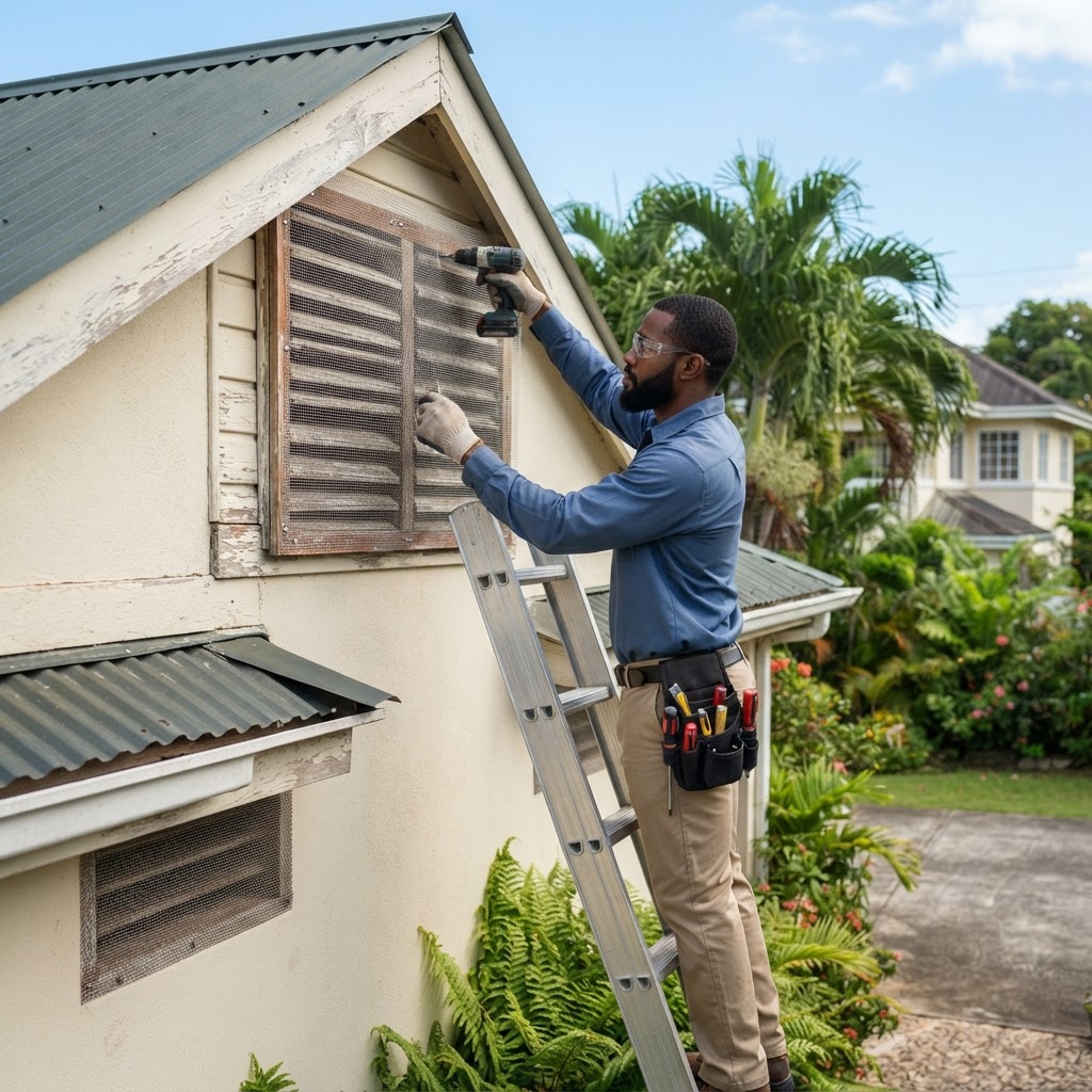 Professional repairing vent and opening protection.