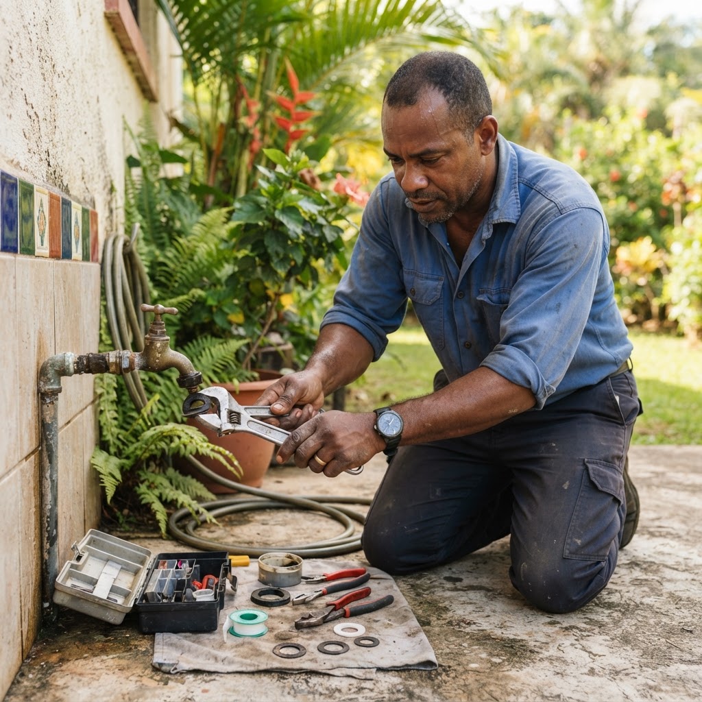 Professional repairing leaking tap repairs.