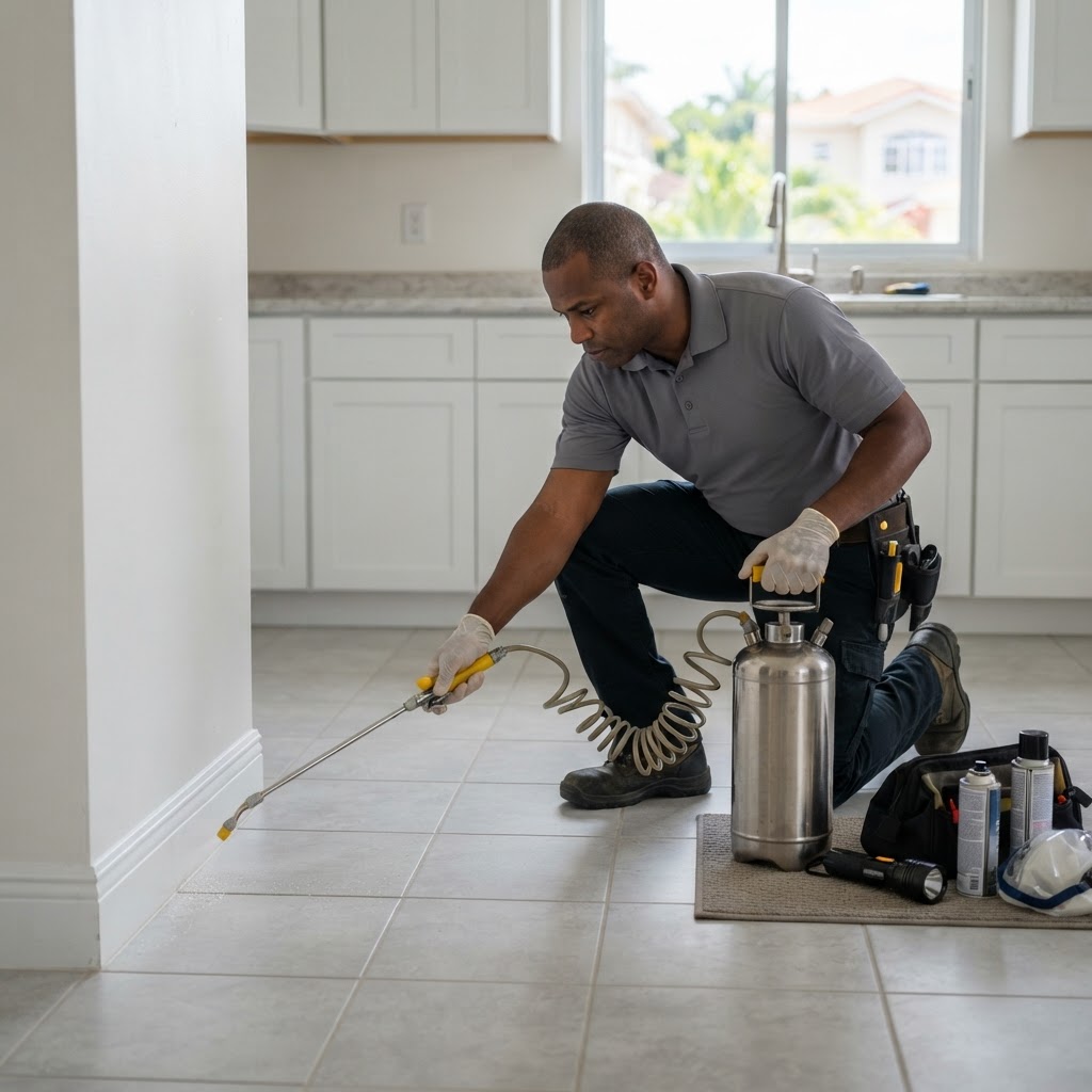 Professional repairing move-in pest treatment.