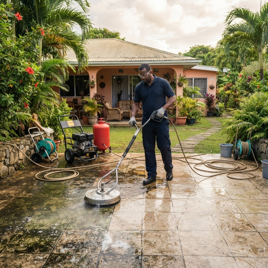 Professional cleaning patio cleaning.