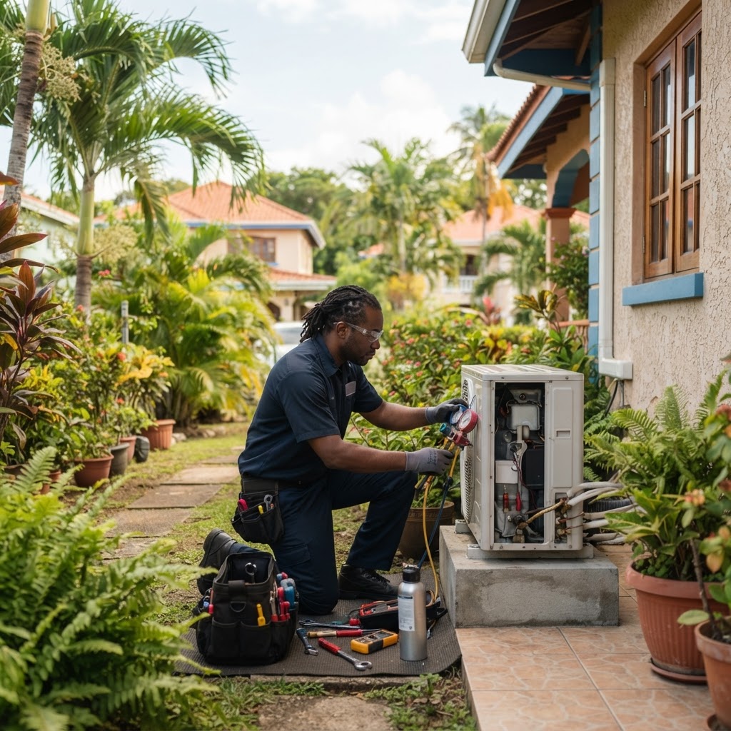 Professional servicing scheduled maintenance visits.