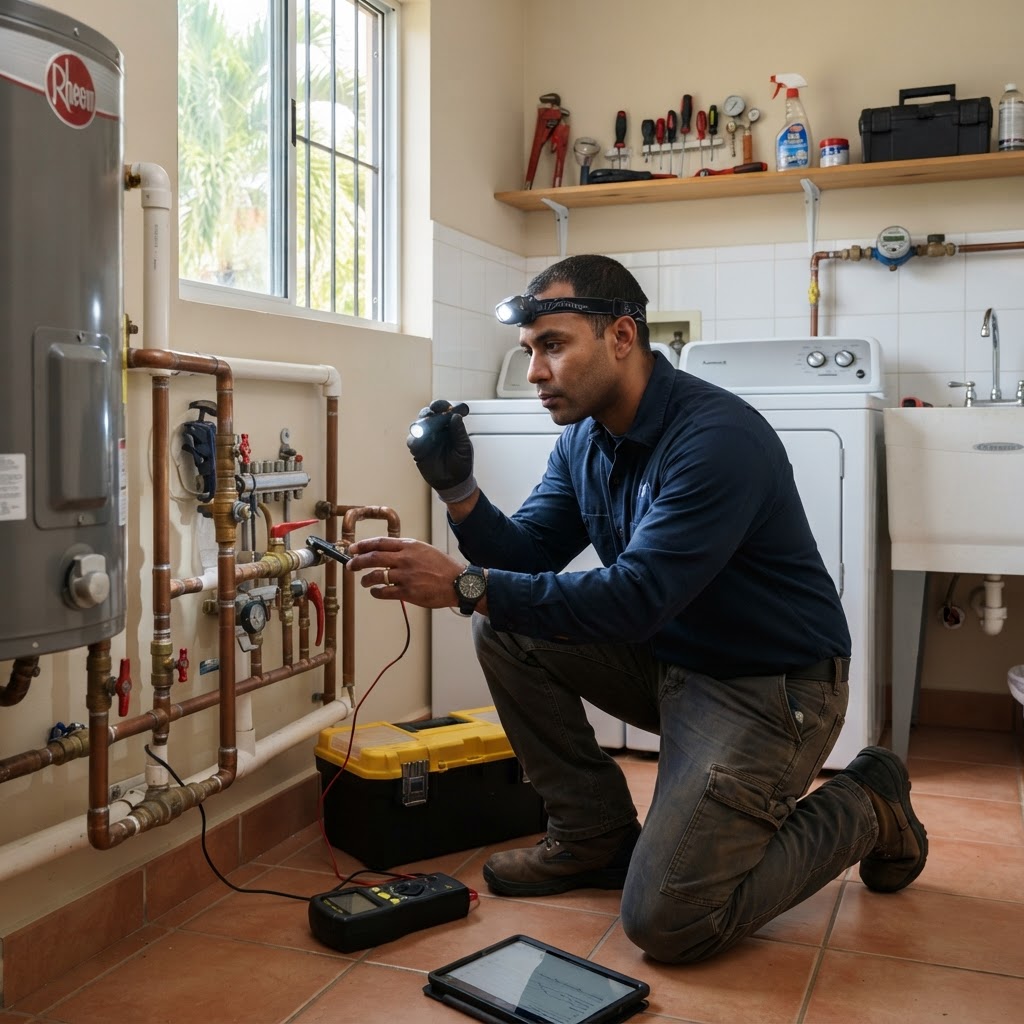 Professional servicing plumbing inspections.