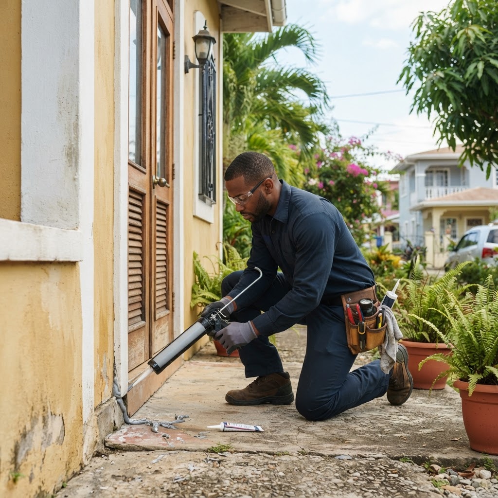 Professional servicing entry-point inspection and sealing.