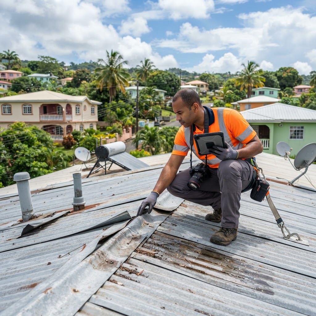 Professional servicing post-storm roof inspections.