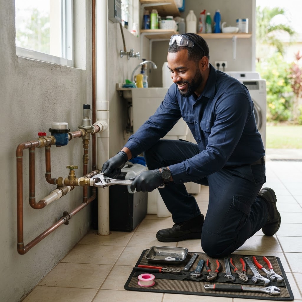 Professional servicing general residential plumbing maintenance.