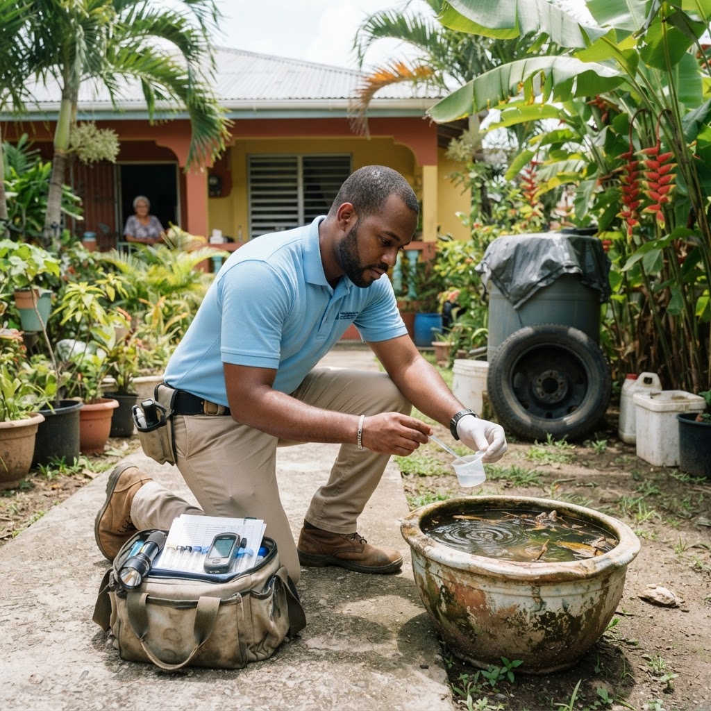 Professional servicing standing-water prevention assessments.