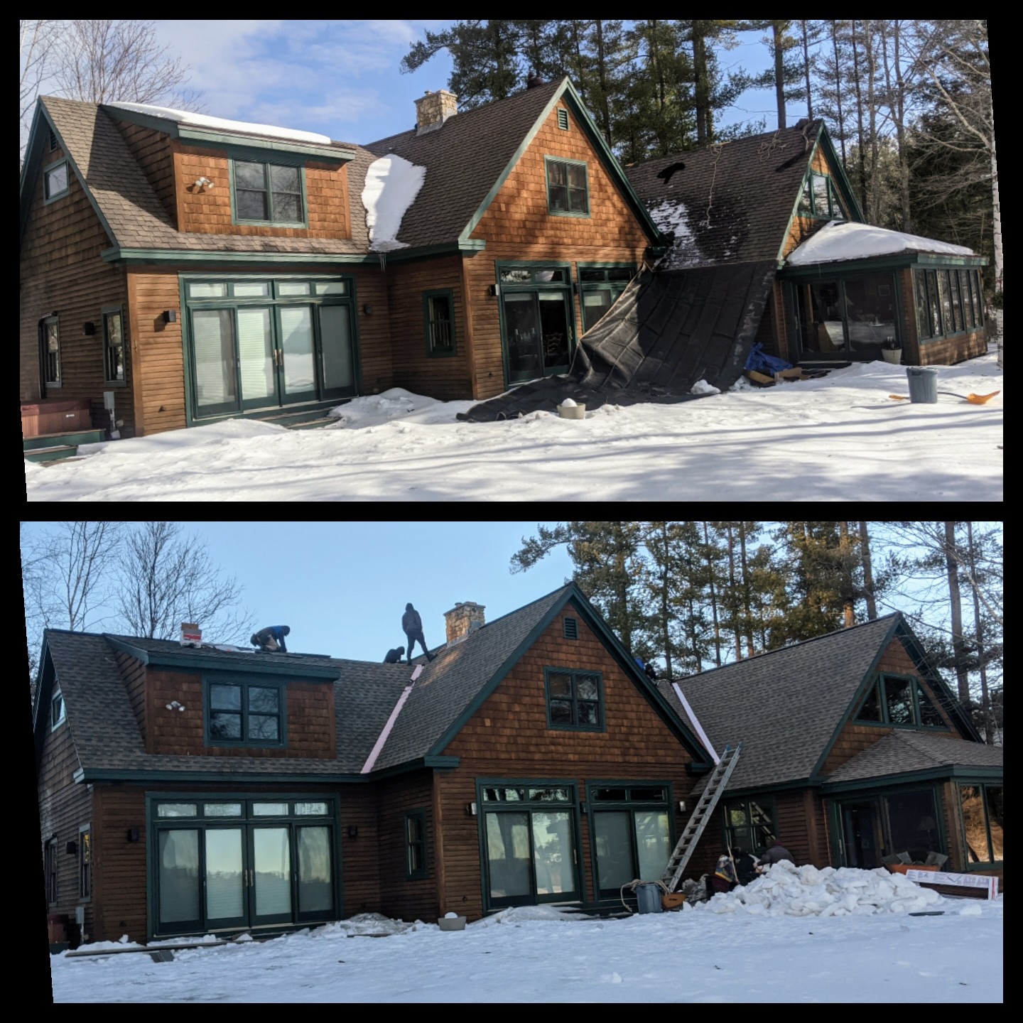 Roof condition before replacement