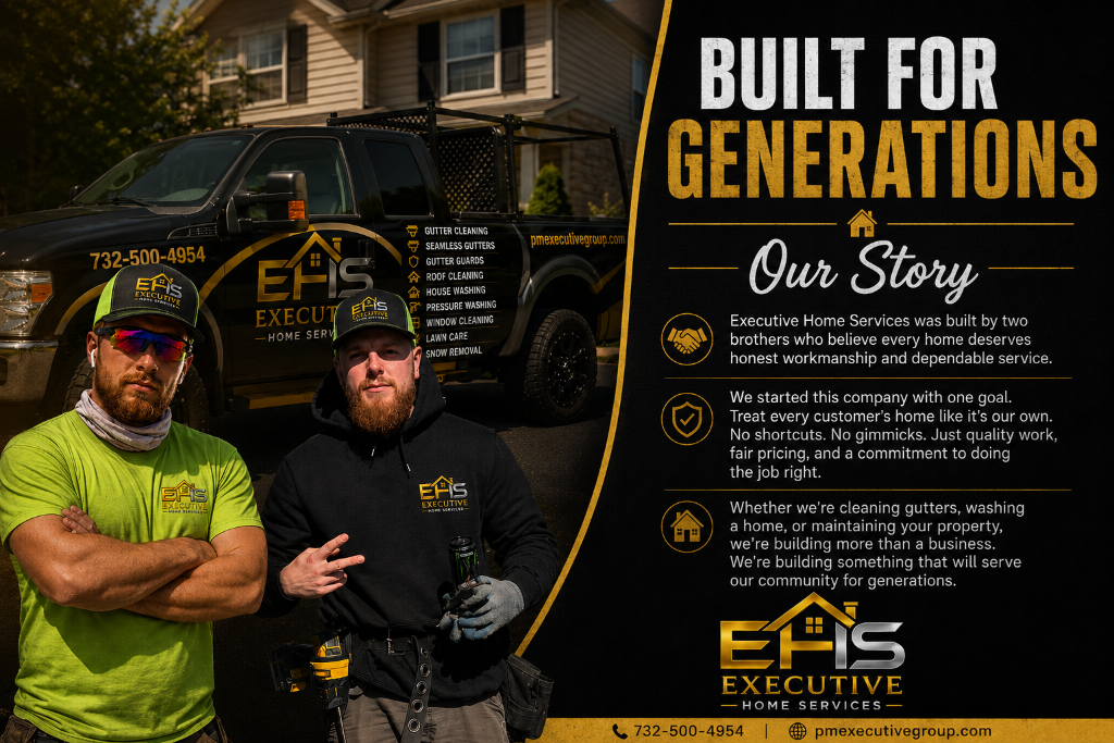 Executive Home Services team standing with the company truck