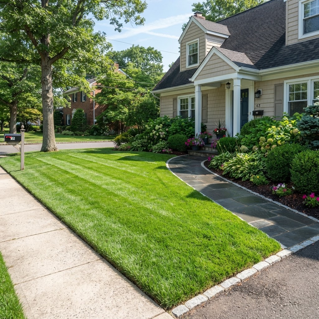 Before & After lawn care example