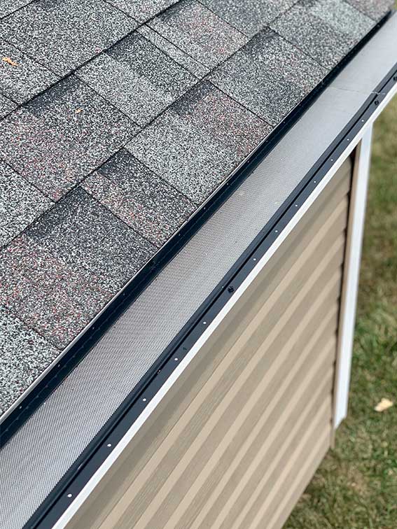 Hydro Flo stainless steel micro-mesh gutter guard close-up