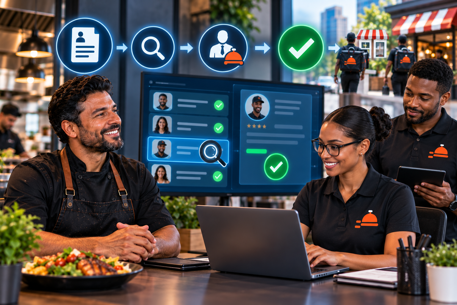 FoodRunz final review and approval process — candidate vetting, manual review, and activation workflow
