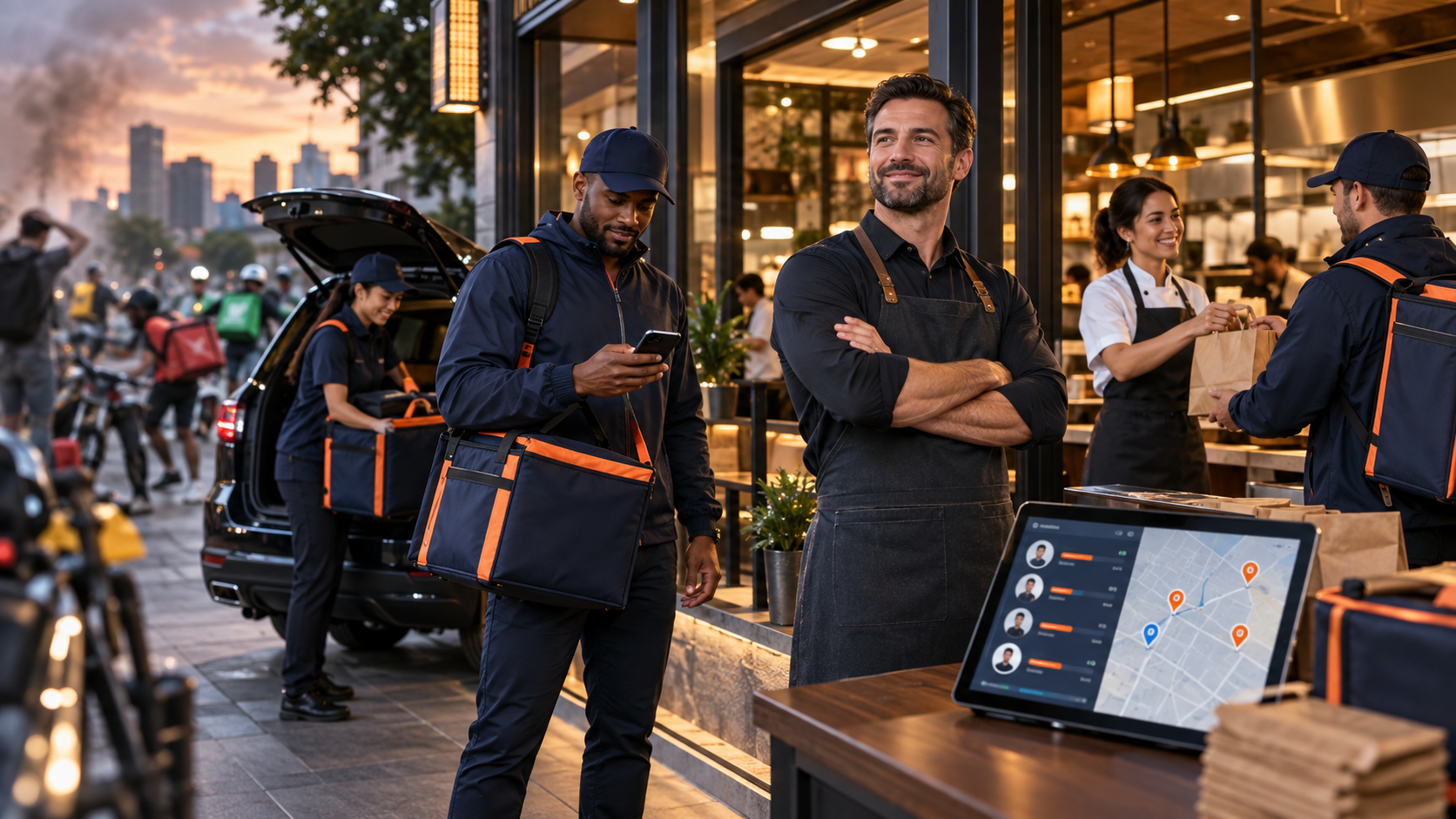 FoodRunz dedicated delivery infrastructure — professional drivers and restaurant partnership