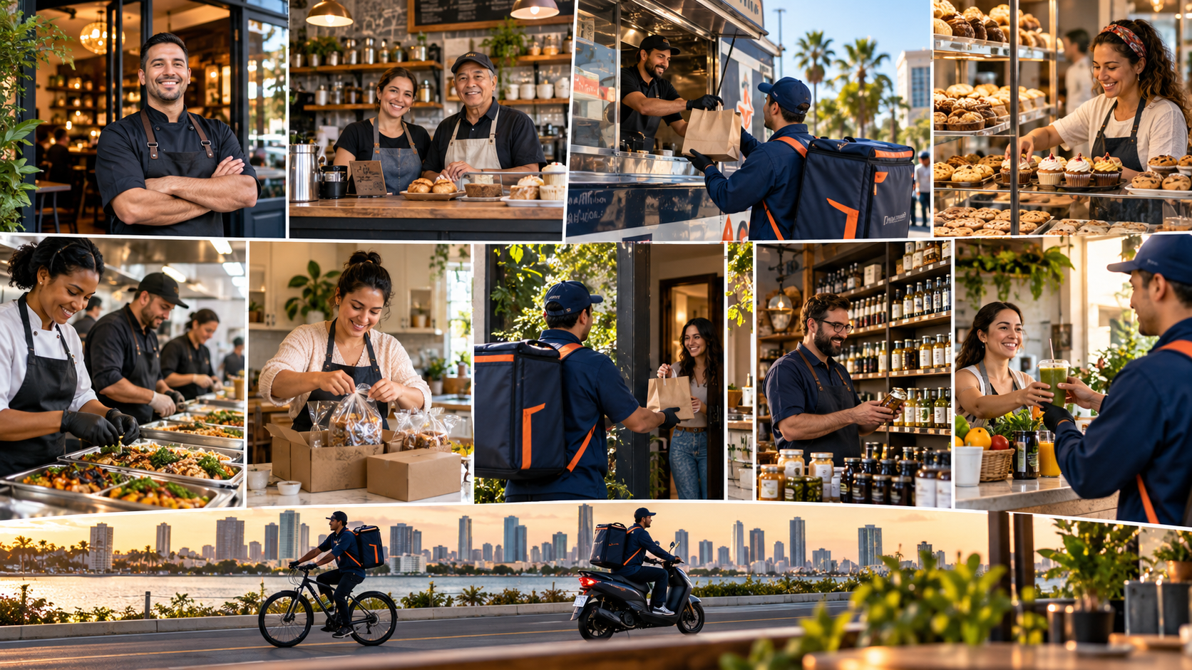 Local food businesses — chefs, bakeries, food trucks, and delivery partners