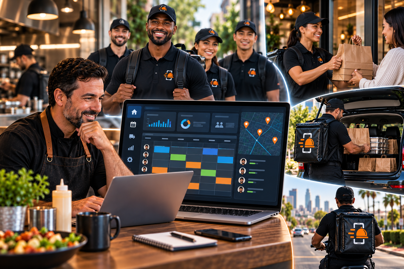 FoodRunz vendor dashboard and delivery team overview