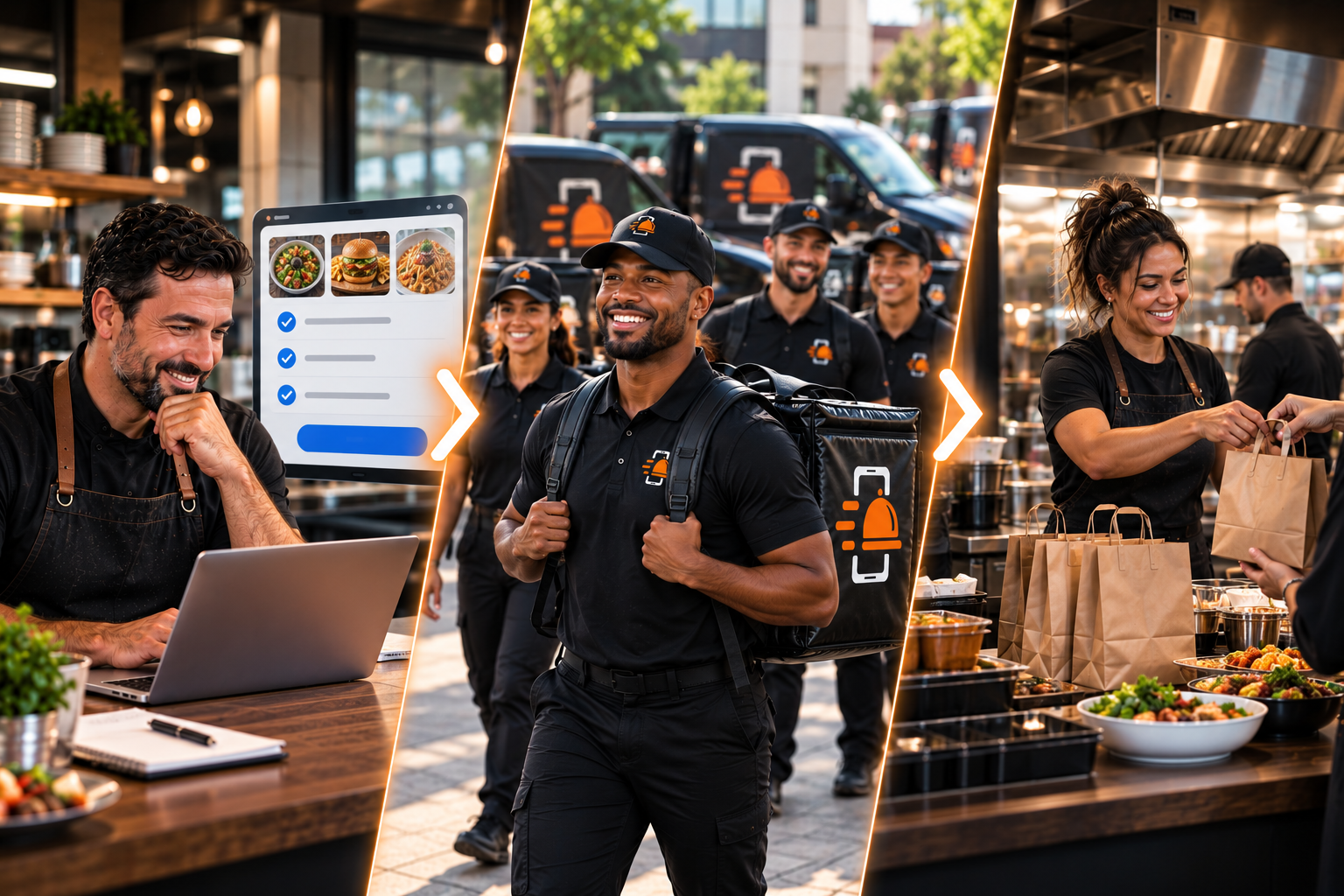 FoodRunz workflow from digital management to logistics and restaurant fulfillment