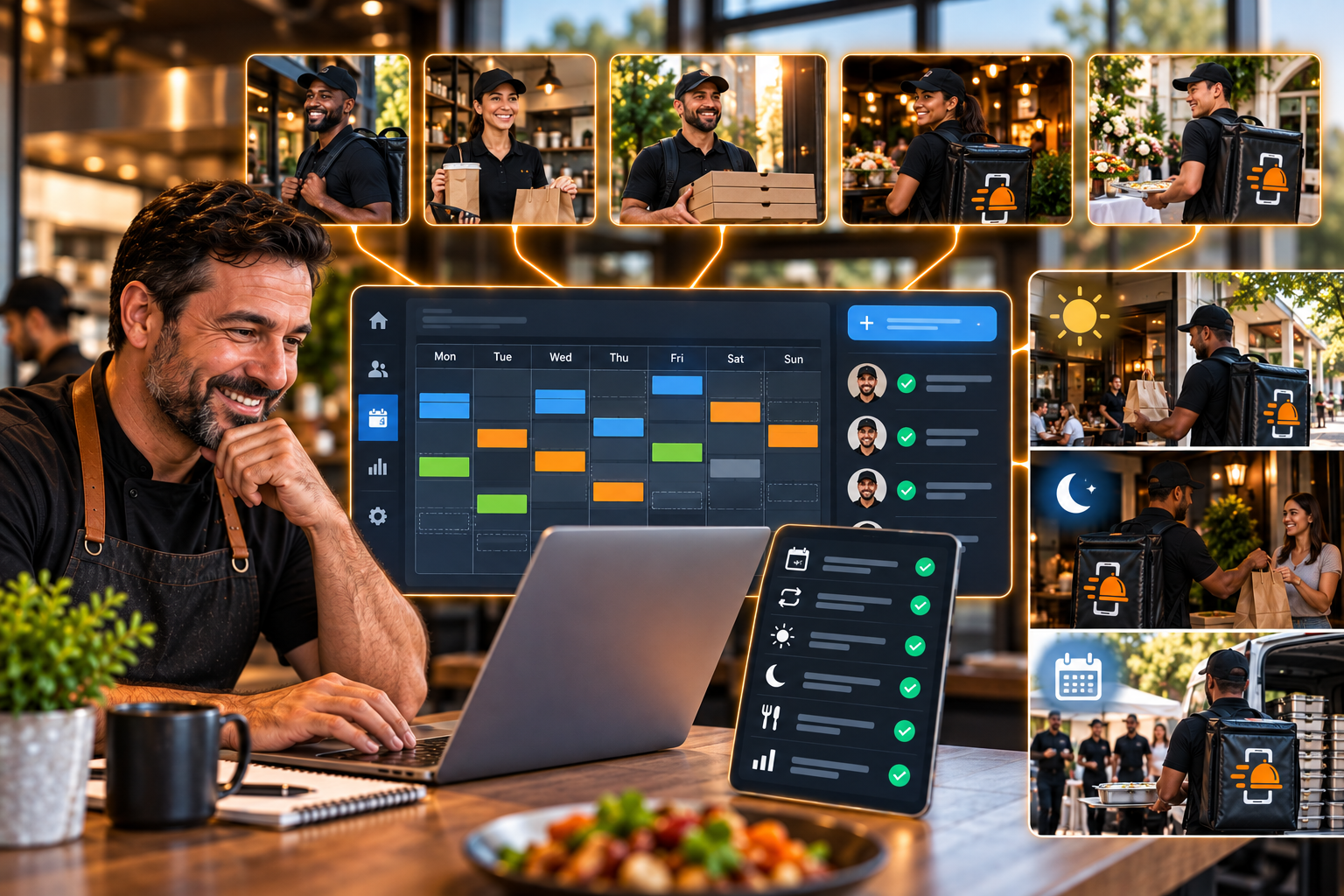 FoodRunz shift-based delivery dashboard and scheduling system