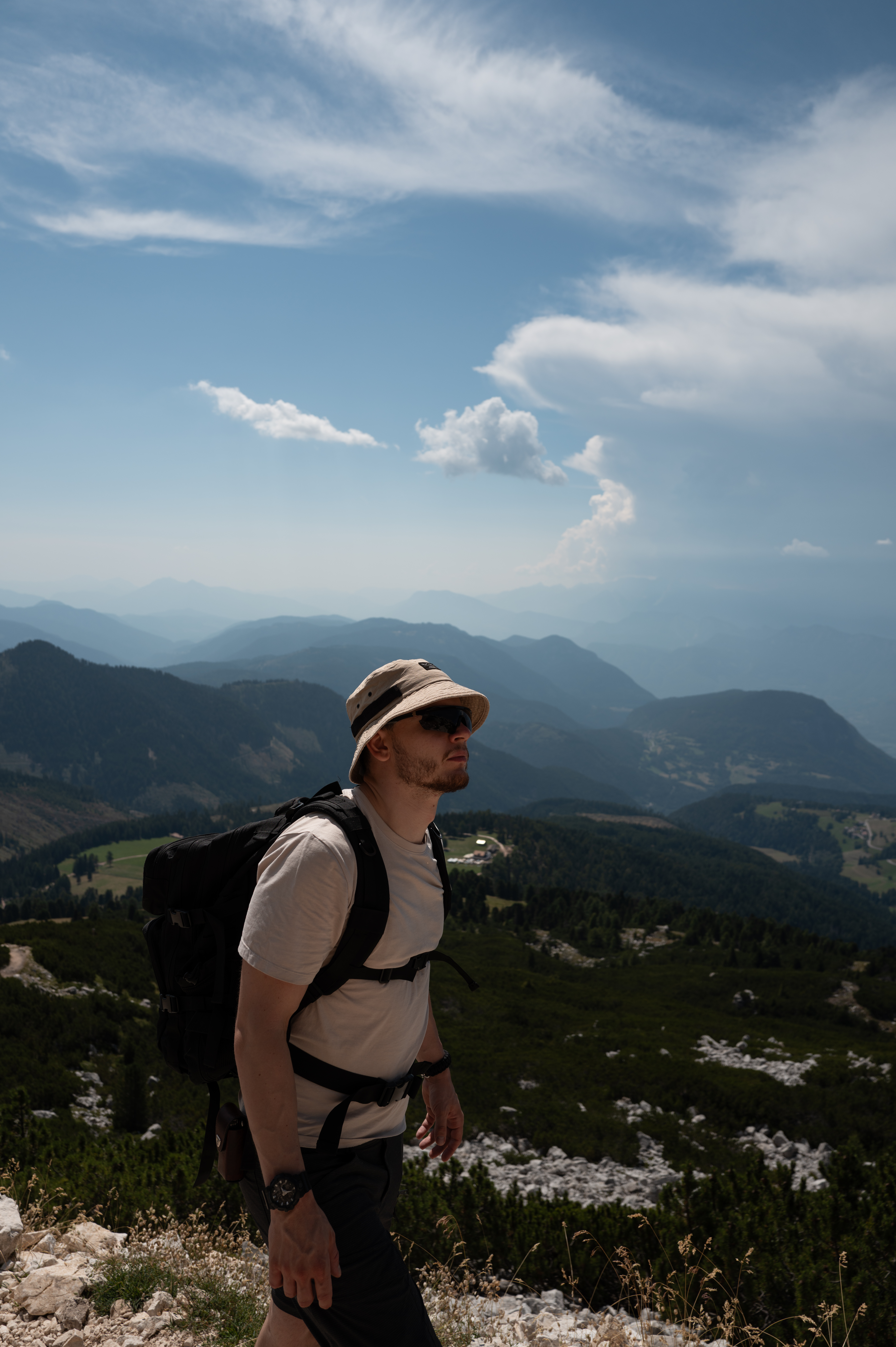 On the trail, Lagorai.