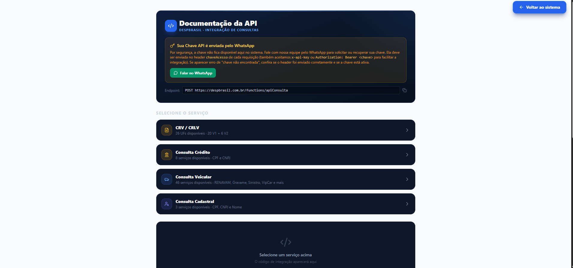 Integração API