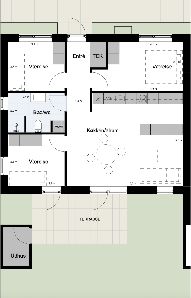 Type B plantegning